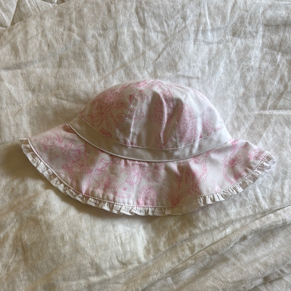 Janie and Jack - Baby Bunny Toile Sun Hat - NWOT